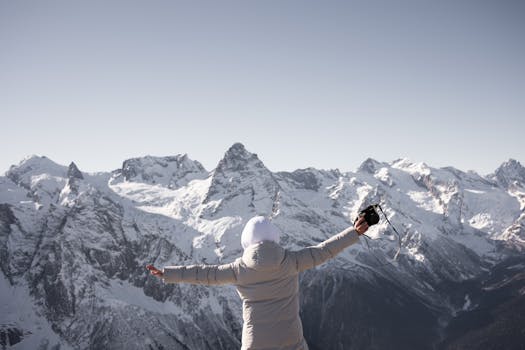 a person climbing a mountain