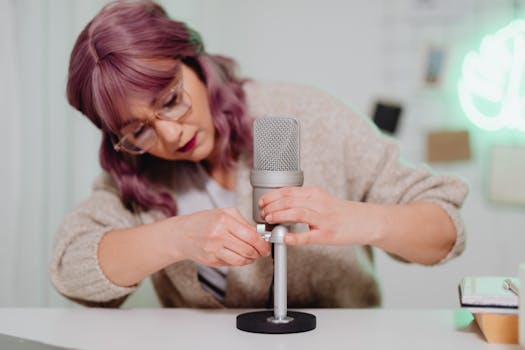 a creative artist at work in a cozy studio