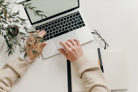 freelancer working on a laptop