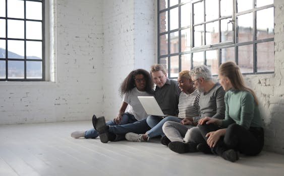 group of freelancers collaborating