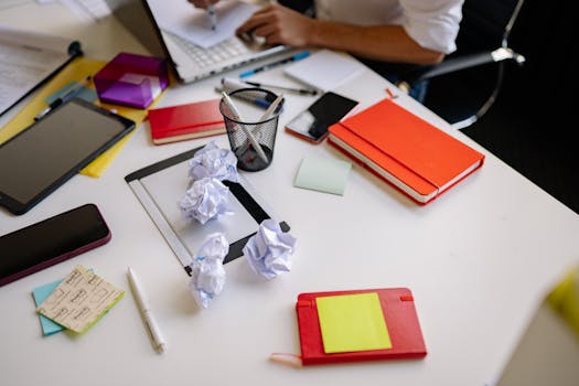 colorful digital vision board on a laptop