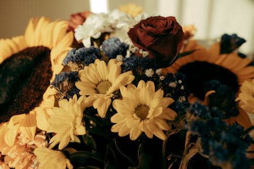 colorful garden with various flowers