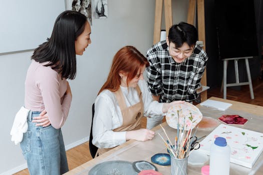 artist collaborating in a studio