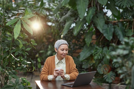 Freelancer enjoying nature