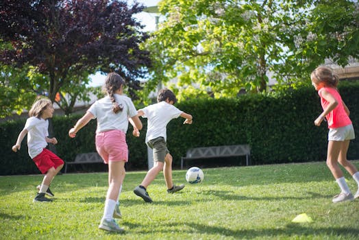 children playing in a park