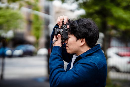 image of an artist taking a break outdoors