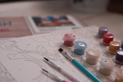 beginner artist creating with watercolor