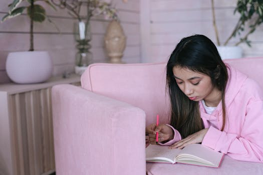 A person working from home looking stressed